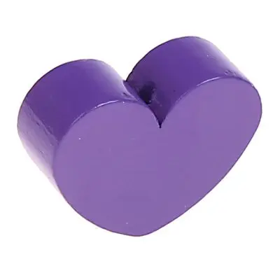 Motif bead shaped bead heart large purple 1206 in stock 