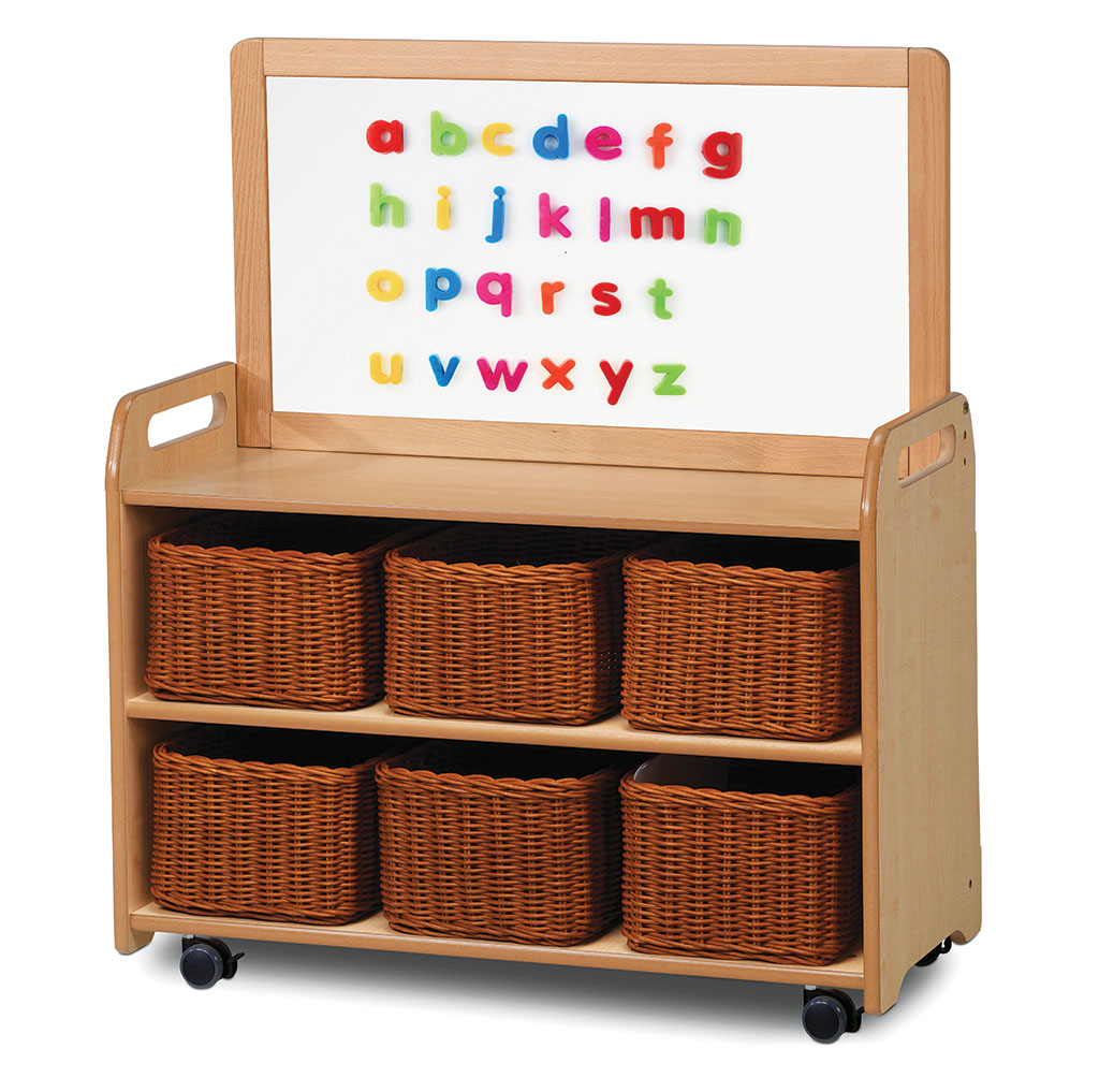Kindertafel, Alphabetbrett, Geflochtene Körbe, Rollcontainer, Wäscheständer, Holzregal, Aufbewahrung, Korb, Wäschkorb, Spielzeug