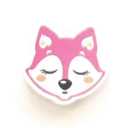Motivperle schlafender Fuchs pink 52 auf Lager