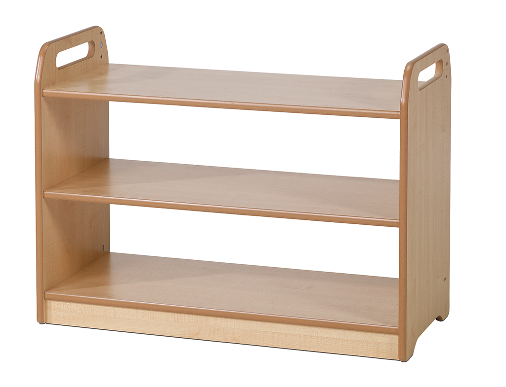 Regal, Holzregal, Kiefer, dreistufig, Kinderregal, Holzregal, Kinderregal, 3-stufig, Holz, Regal mit Griffen