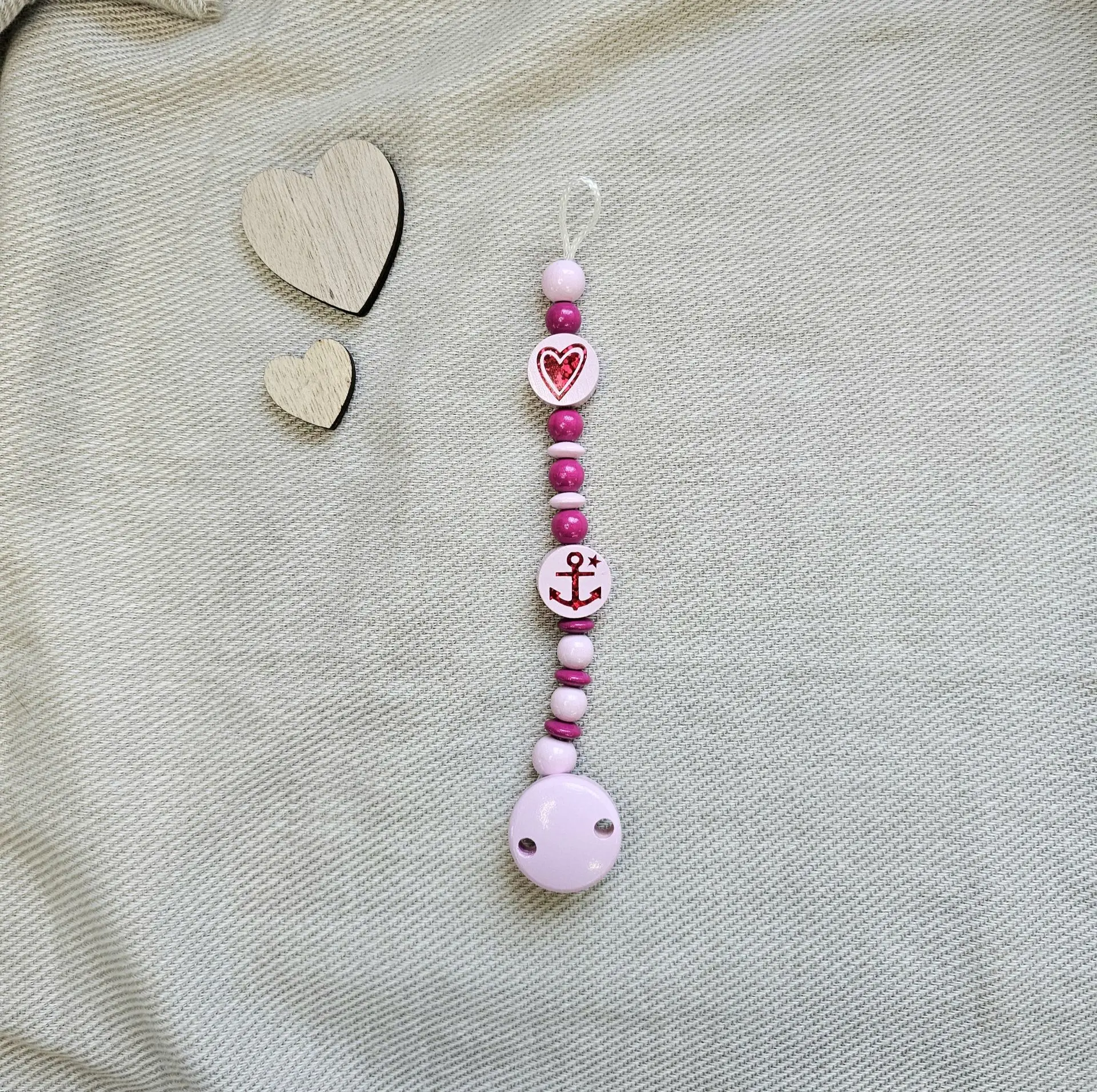 Bastelset Schnullerkette Rosa III