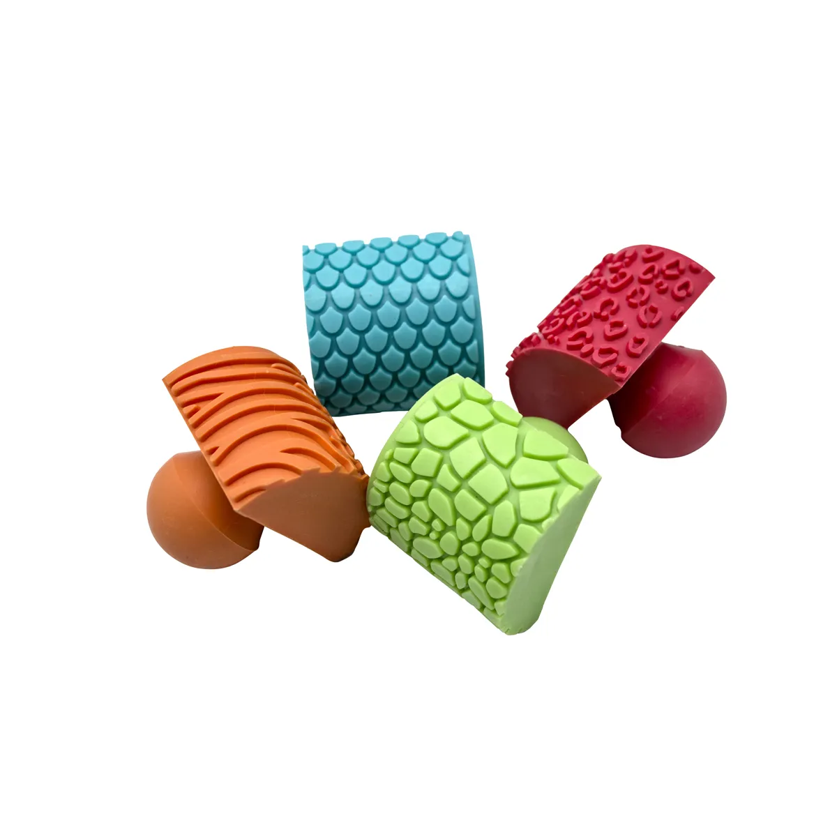 knetgummi, farbig, roller, textur, tapeart, knettester, lizard-skin pattern, silicone, multi-color, textures