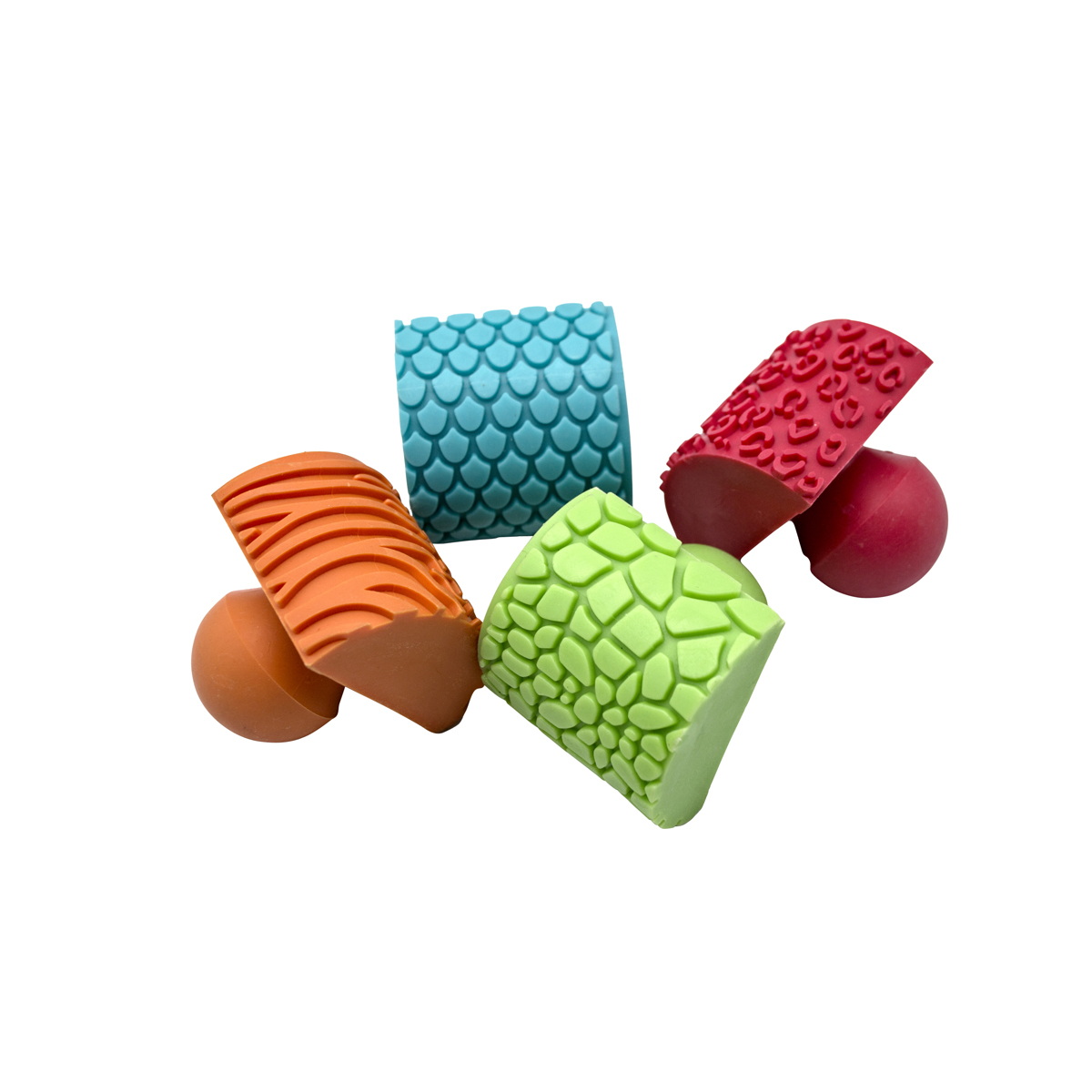 knetgummi, farbig, roller, textur, tapeart, knettester, lizard-skin pattern, silicone, multi-color, textures