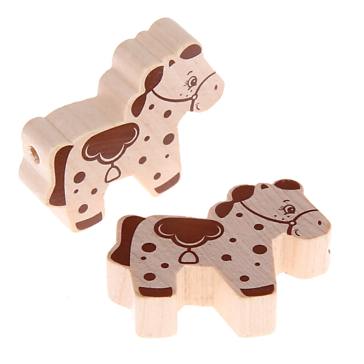 Horse motif bead nature 52 in stock 