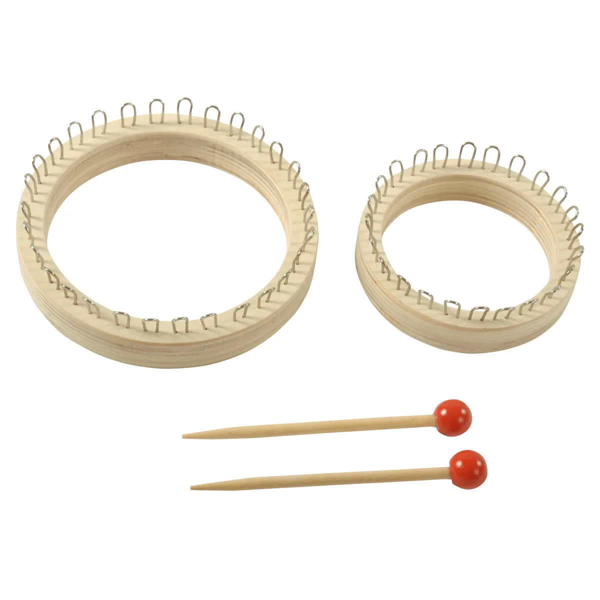 Rounder loom, Knitting loom, Wooden loom, Loom with pegs, Knitting needles, Web search may be needed to verify