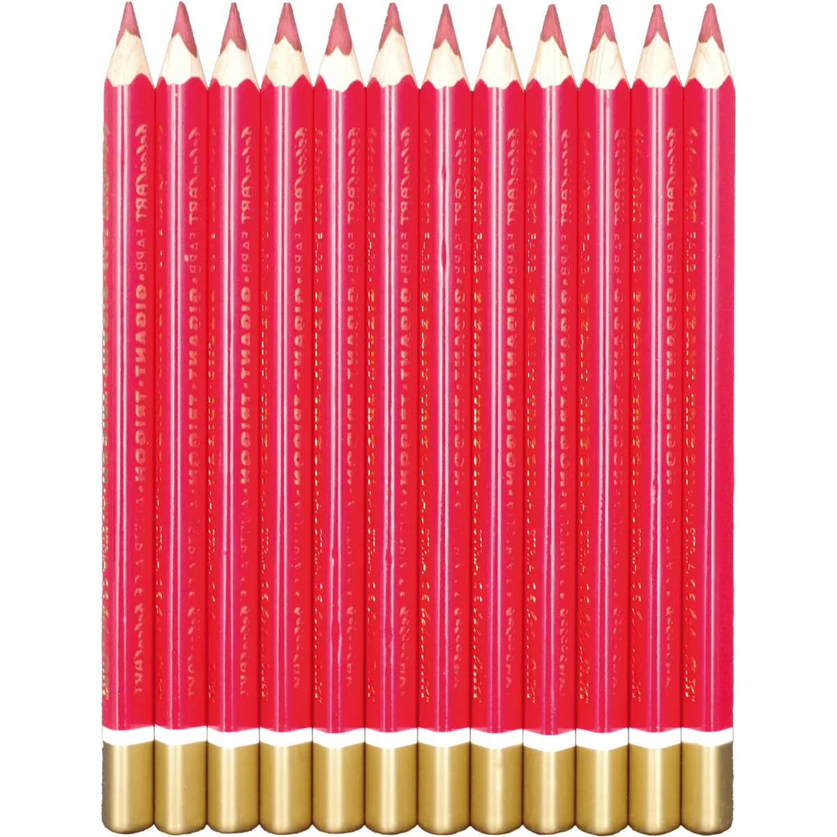 Bleistifte, Buntstifte, Roter Farbton, Minishohe, Goldspitzen, Bleistifte, Roter Bleistift, Holzbleistift, Rundholz, Künstlerbedarf