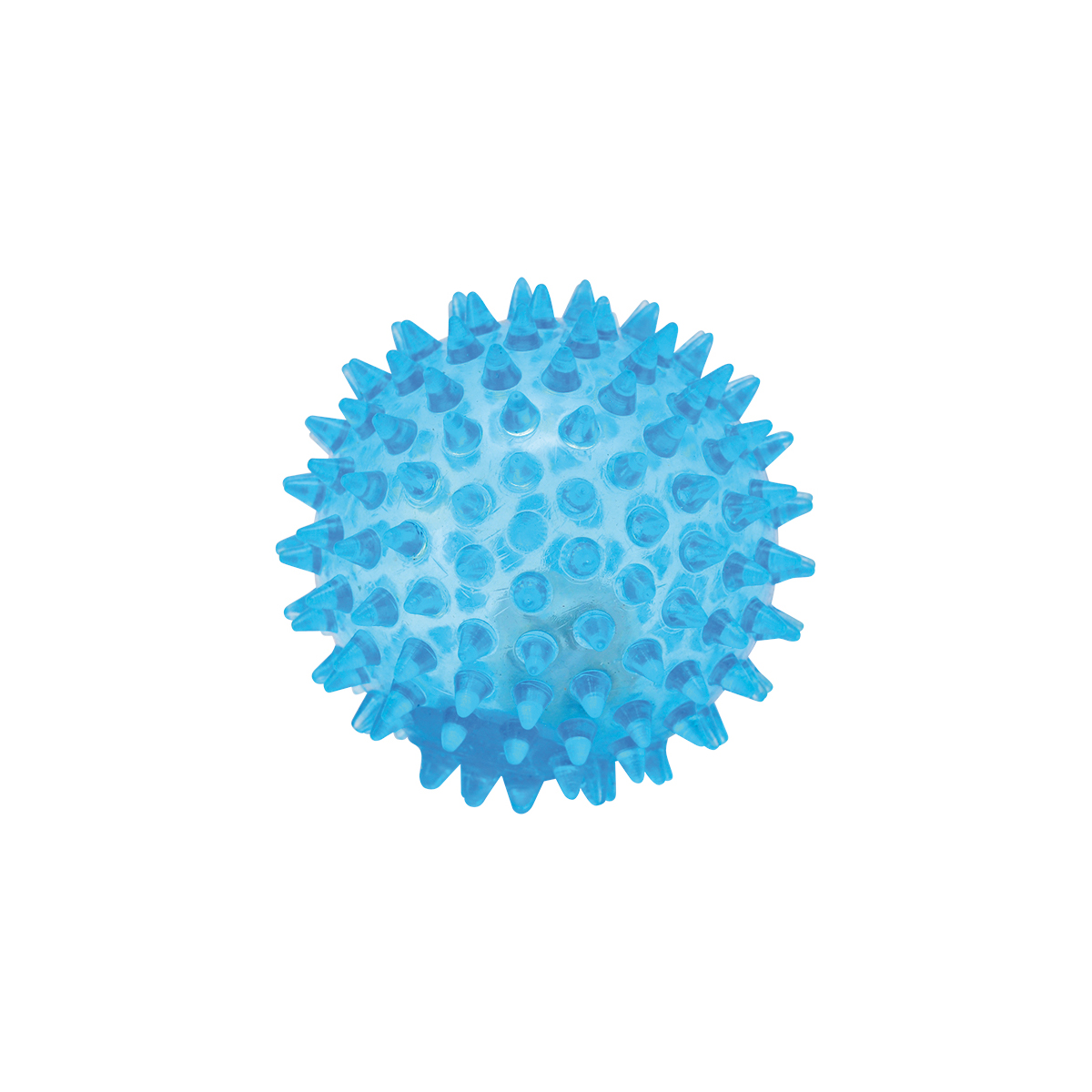 Kunststoffball, Spiky Ball, Gummi-Kugel, Massageball, Blau
