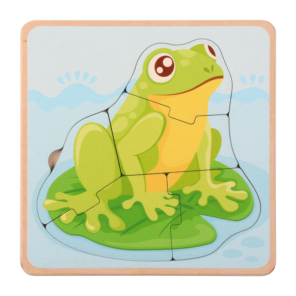 Frosch Puzzle, Holzpuzzle, Tierpuzzle, Kinder Puzzle, Biegepuzzle