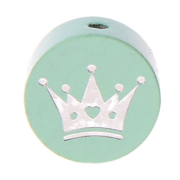 Glitter crown motif bead mint 2790 in stock 