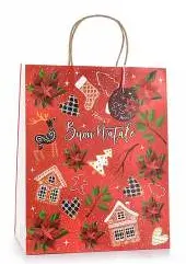 Große Geschenktüte Weihnachten rot 6 auf Lager