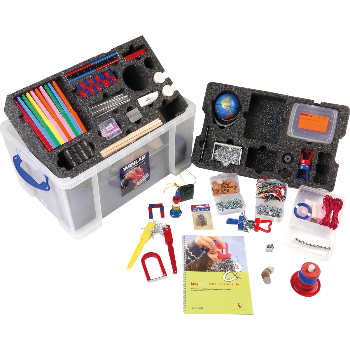 Experimentierkit, Wissenschaftsset, Bildungssatz, Aufbewahrungsbox, Werkzeuge