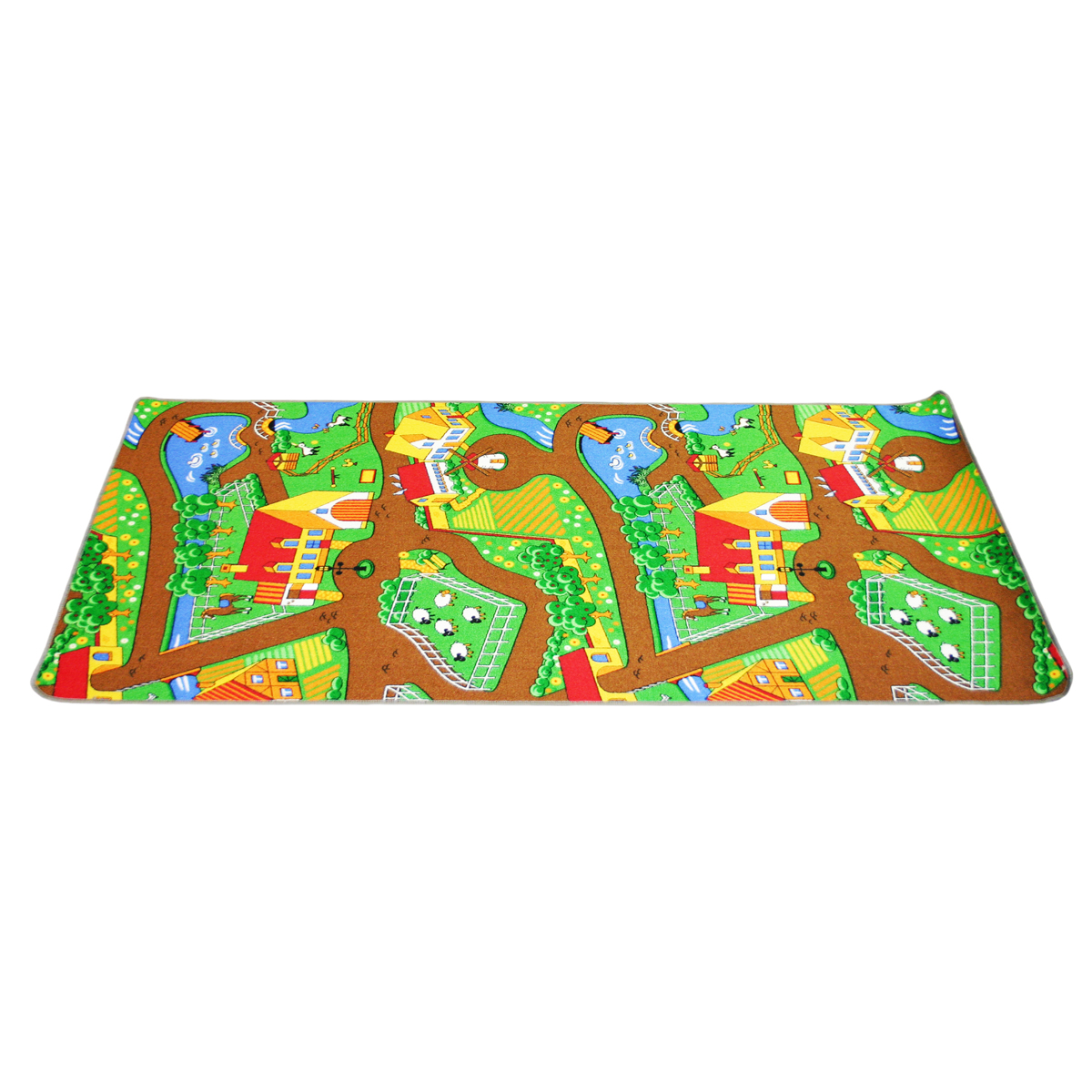 Spielteppich, Landschaftsmuster, Kinderteppich, bunt, Matte/Teppichboden