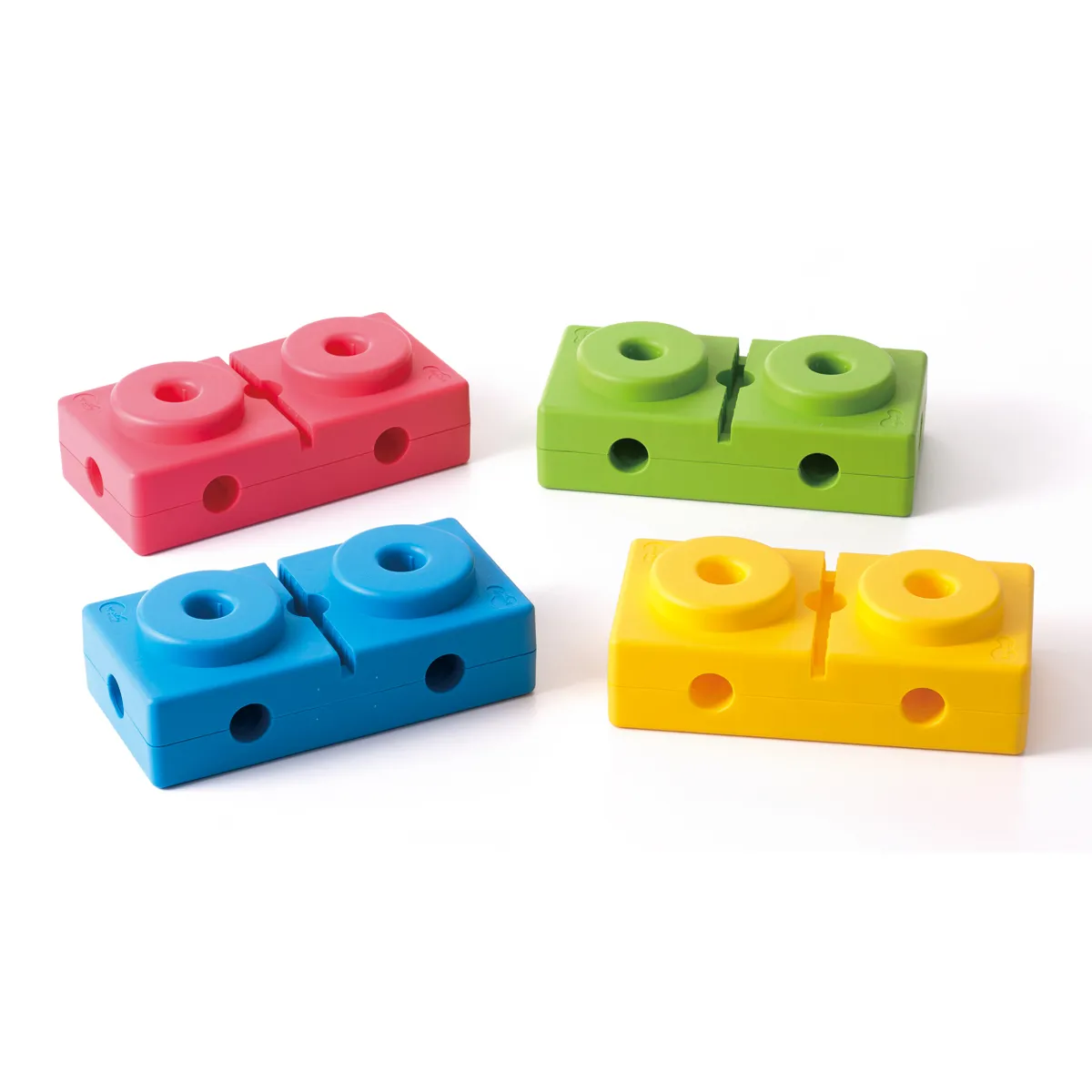 Bausteine, Konstruktionsbausteine, Kinderbausteine, Farbblöcke, 2-in-1-Steine, Bausteine, Klemmbausteine, Baukasten, Mehrfarbig, Spielzeug