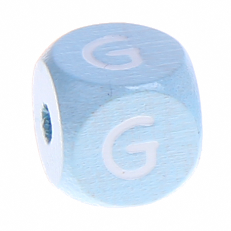 Letter beads baby blue 10x10mm G 893 in stock 