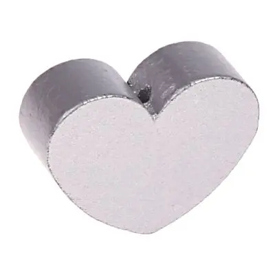 Motif bead shaped bead heart large silver 2129 in stock 