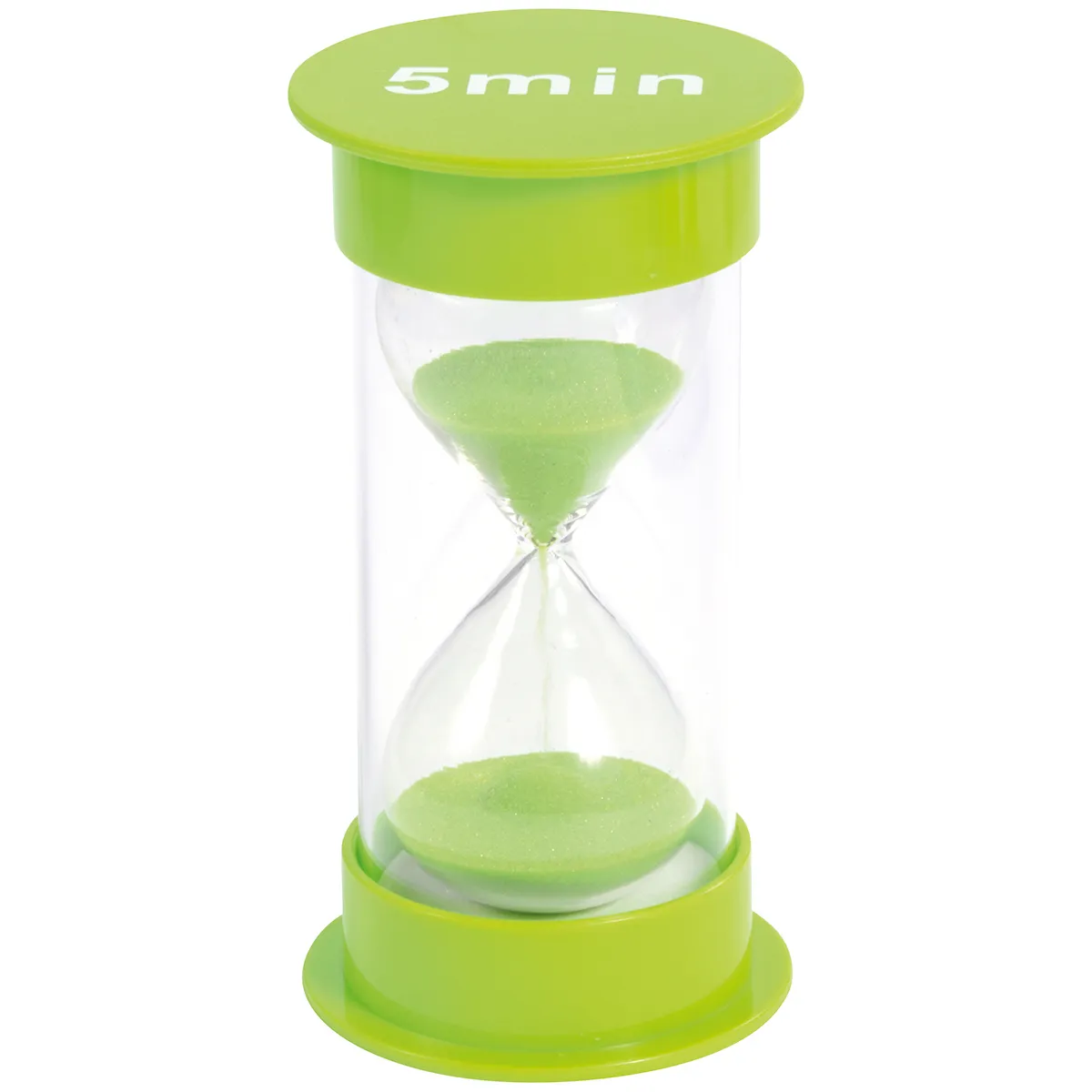 hourglass, sand timer, grün, Kunststoff, 5 min, stundenglas, sanduhr, grün, glänzend, 5 min