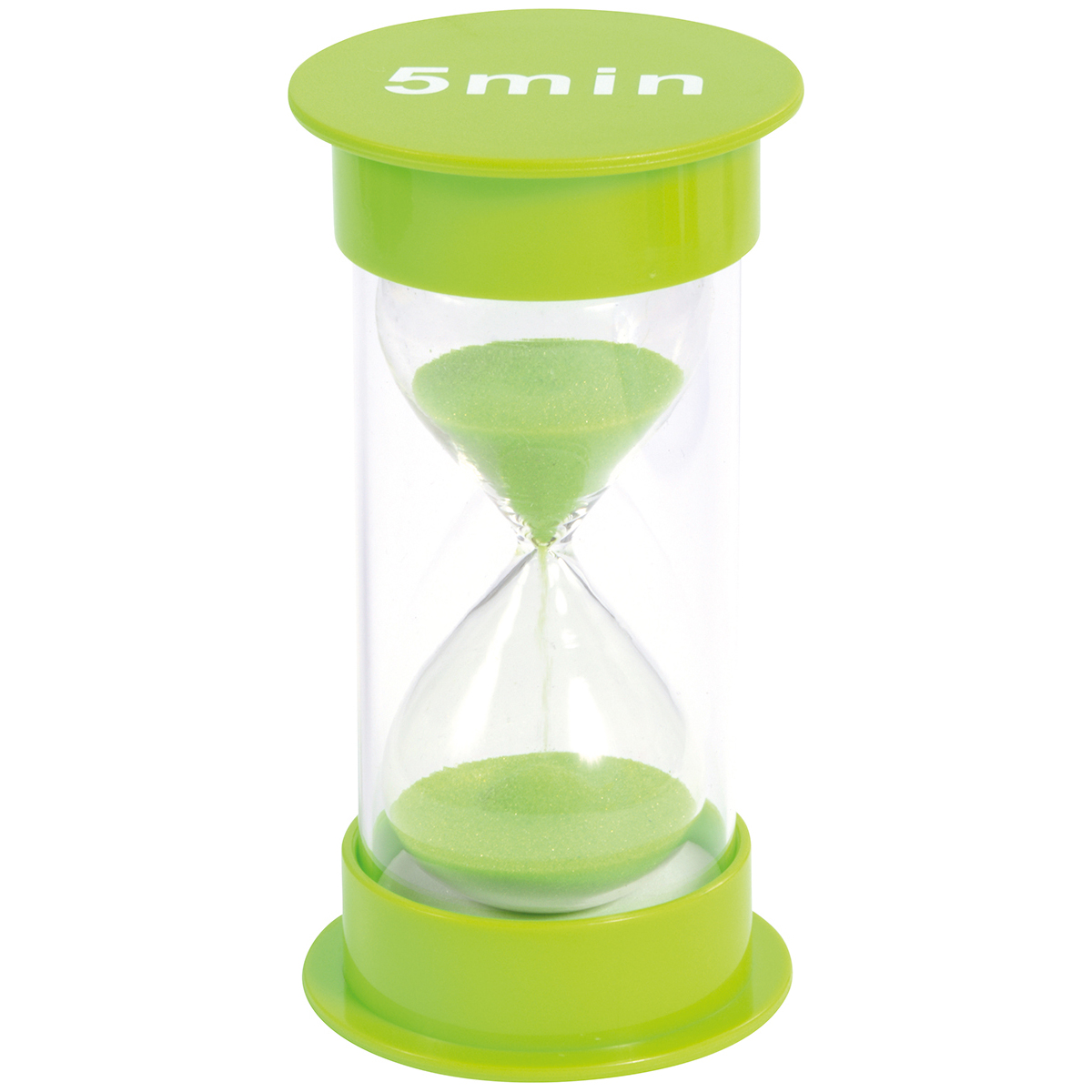 hourglass, sand timer, grün, Kunststoff, 5 min, stundenglas, sanduhr, grün, glänzend, 5 min