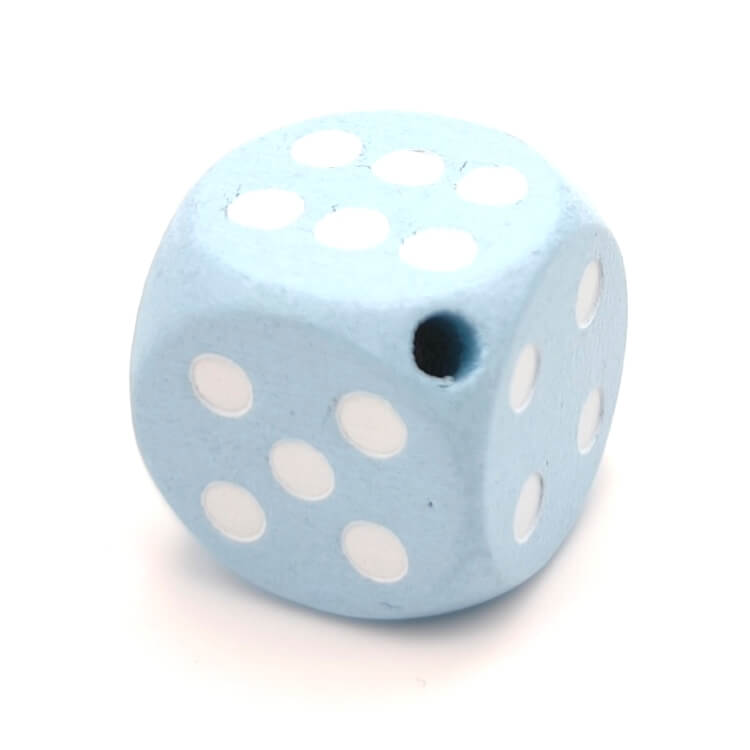 Motivperle Würfel babyblau 298 auf Lager