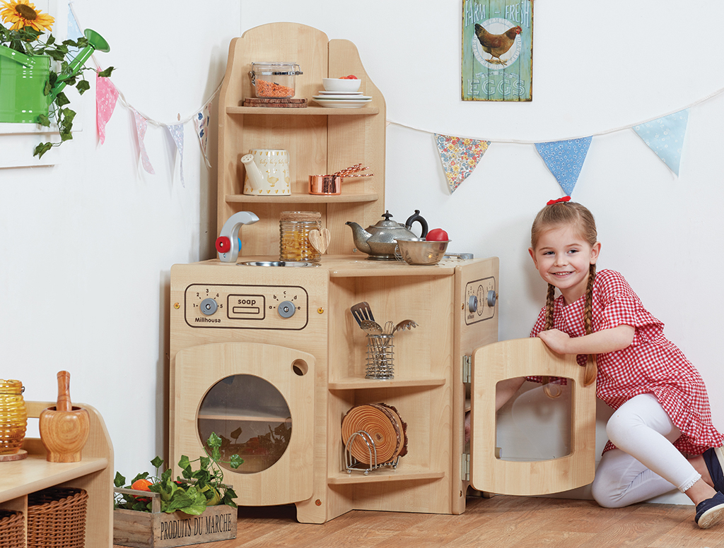 Holzspielküche, Kinderküche, Holzspielzeug, Küchenutensilien, Küche Spielset, Holzspielküche, Spielzeugküche, Kinderküche, Holzmaterial, Buntes Dekor
