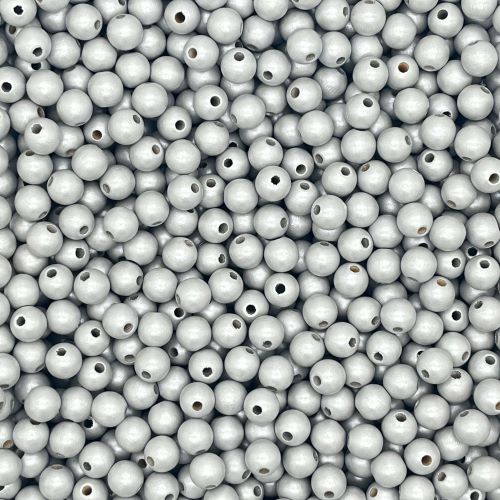 Wooden beads mother-of-pearl 10mm - 50 pieces light gray 168 in stock 