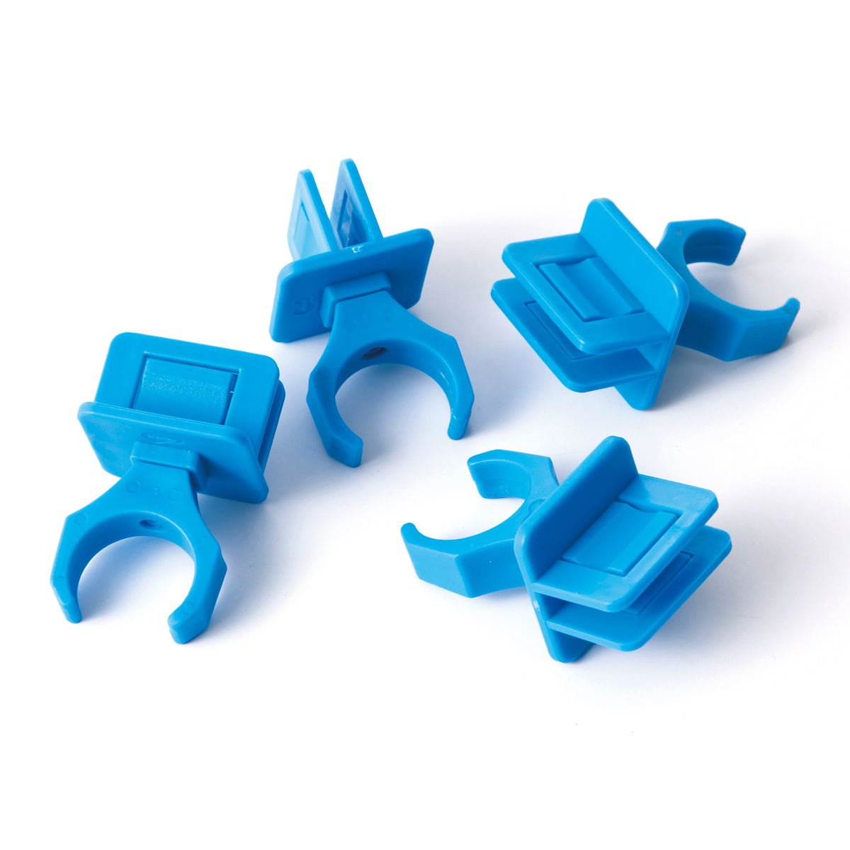 Kunststoffclip, Gehäusehalter, Klemmhalter, Blau, Mini-Adapter, plasitkclips, blaue clips, kabelklemmen, u-form griffe, Montagebauteile