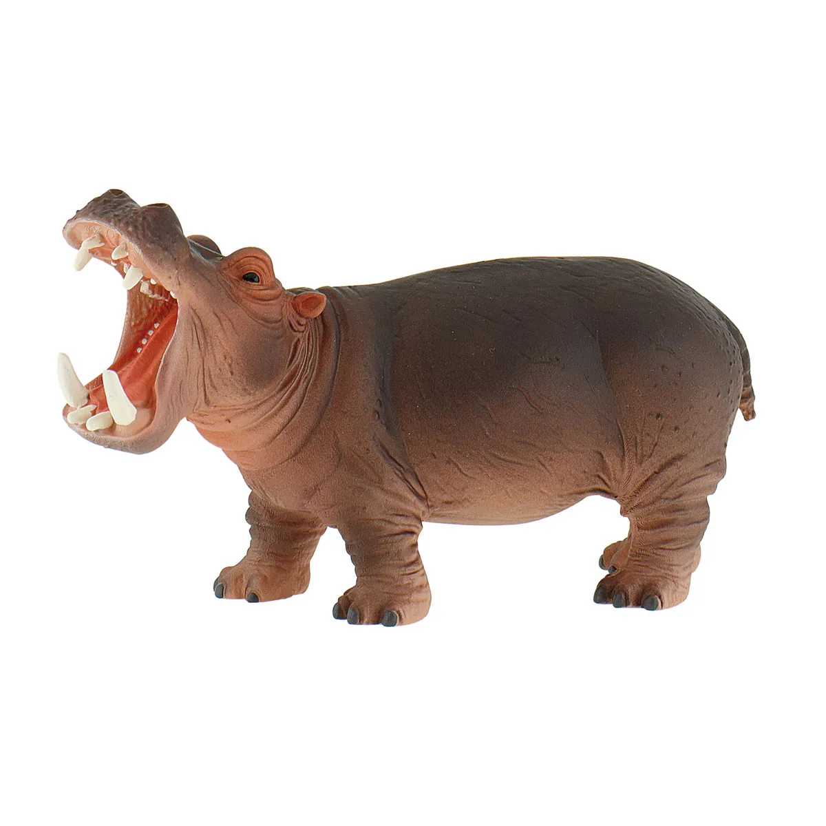 hippo, hippopotamus, toy, braun, Offen Mund, Hippopotamus, Safari, Spielzeug, Braun, offener Mund