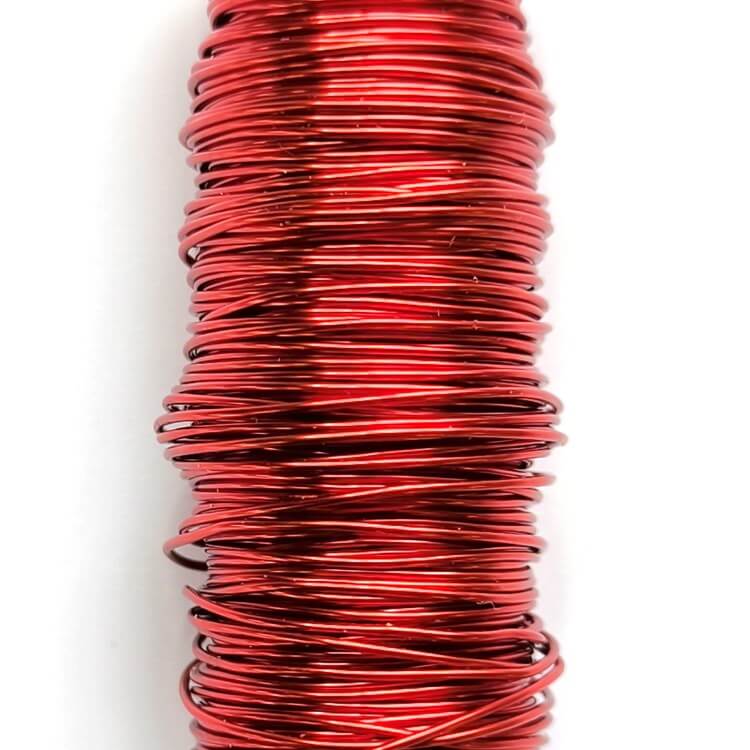Kupferdraht Ø 0,5mm • 25 Meter rot 8 auf Lager