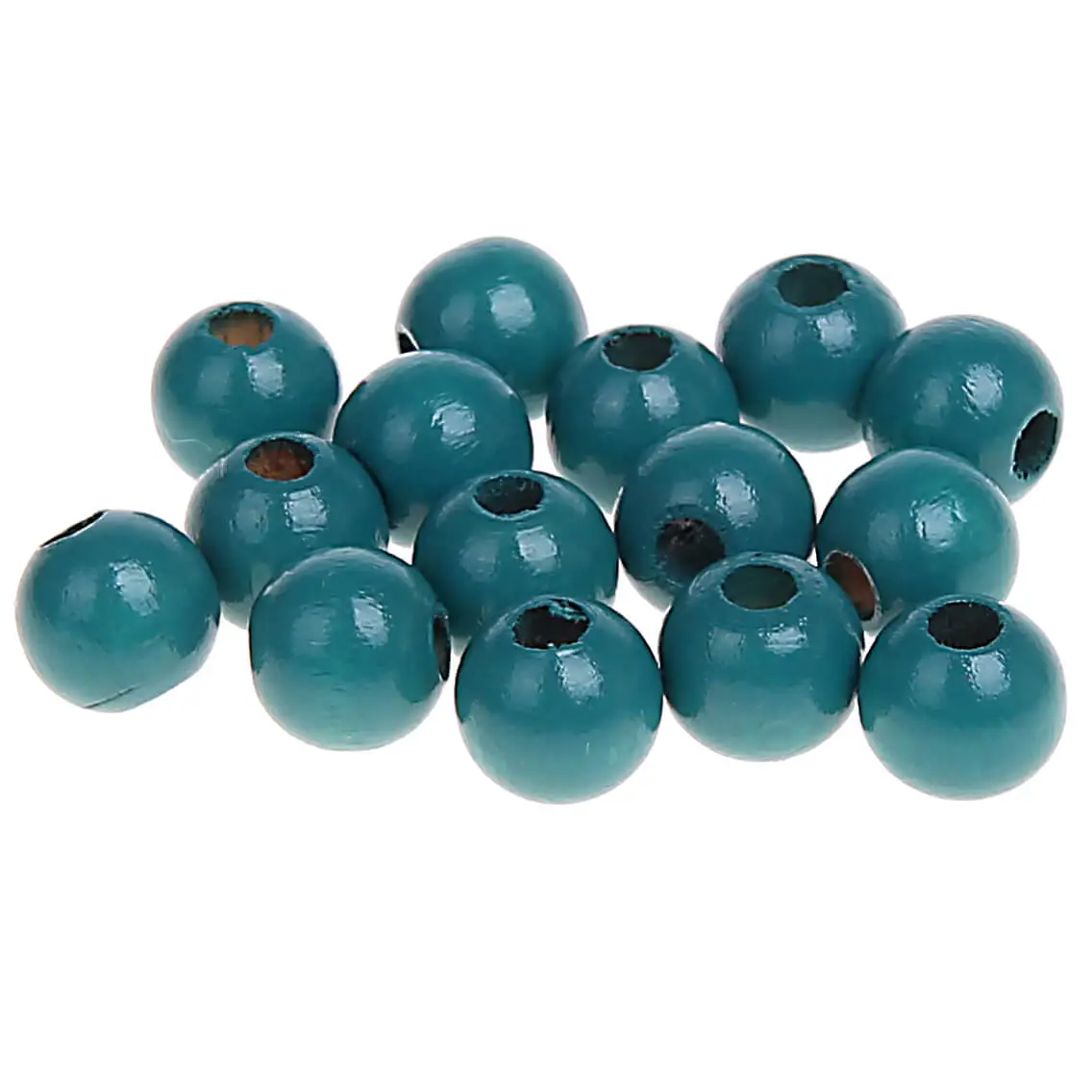 Holzperlen 8mm • 50 Stück türkis 125 auf Lager