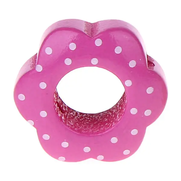 Motif bead perforated flower dots pink 262 in stock 