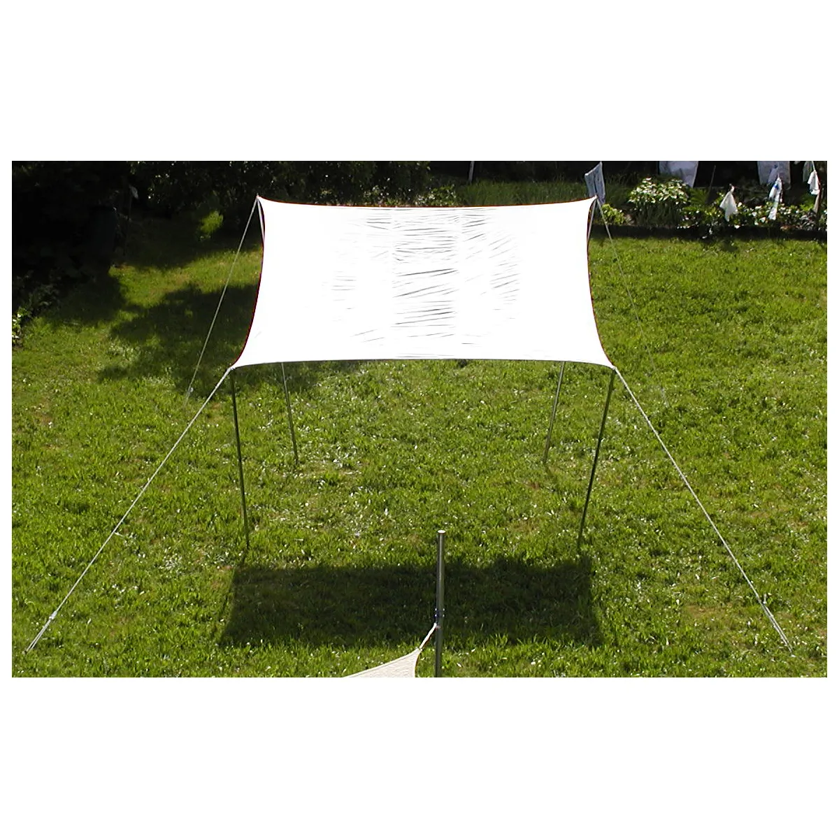 Tarp, Shade sail, Outdoor tent, Canvas, White tarp, Sonnensegel, Plane, Sichtschutz, Stoffschirm, Cremweiß