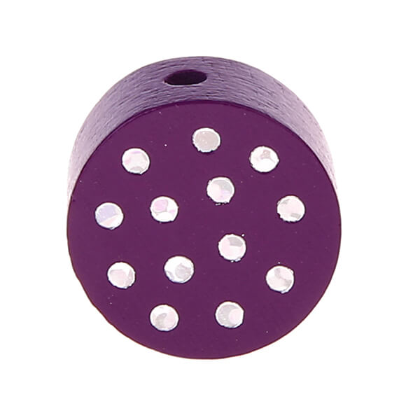 Motif bead Disc glitter dots purple 46 in stock 