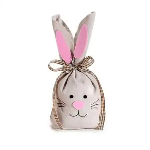 Geschenkbeutel Osterhase grau 59 auf Lager