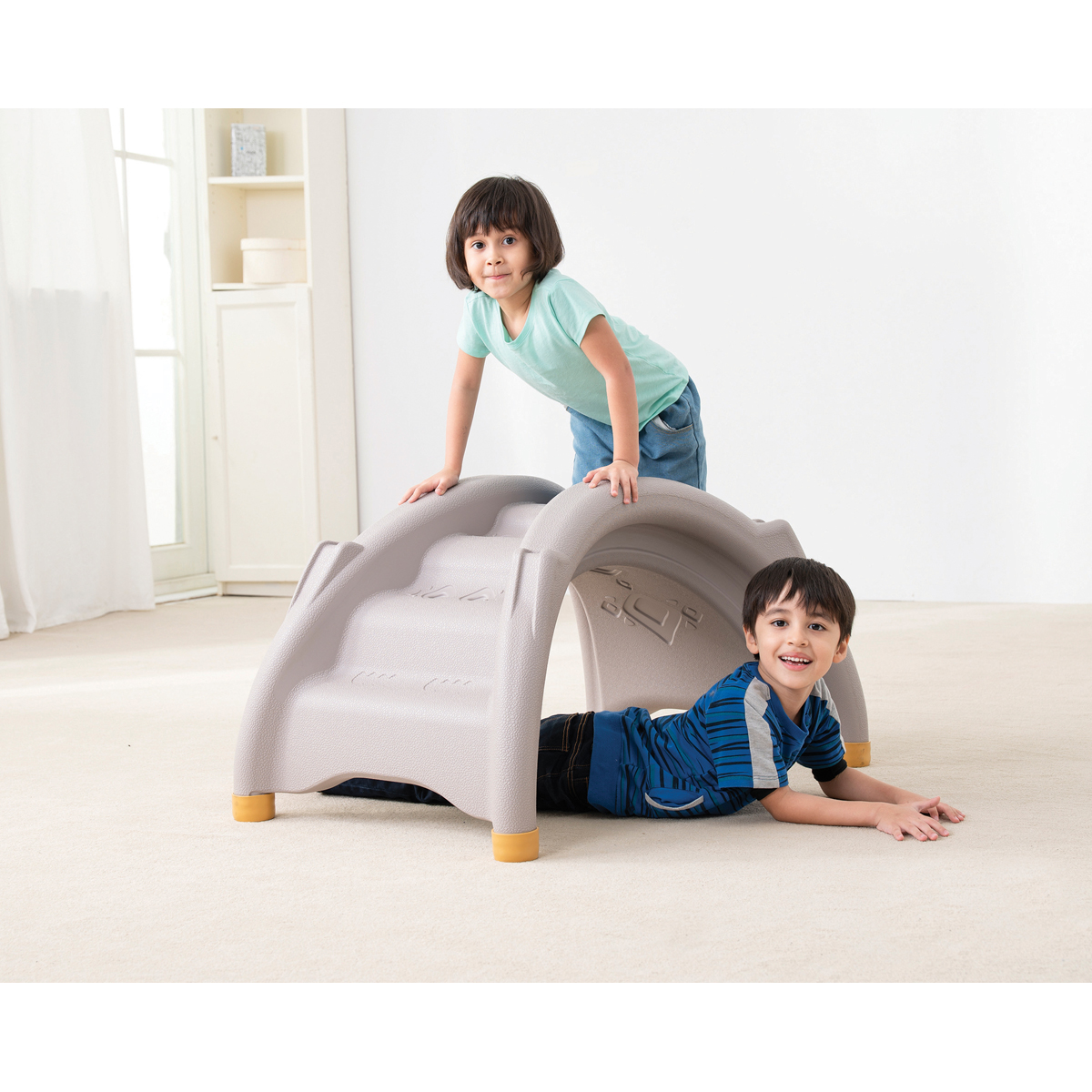 Spielzeug, Klettertunnel, Kinder-Spielhaus, Grau, Kinderzimmer