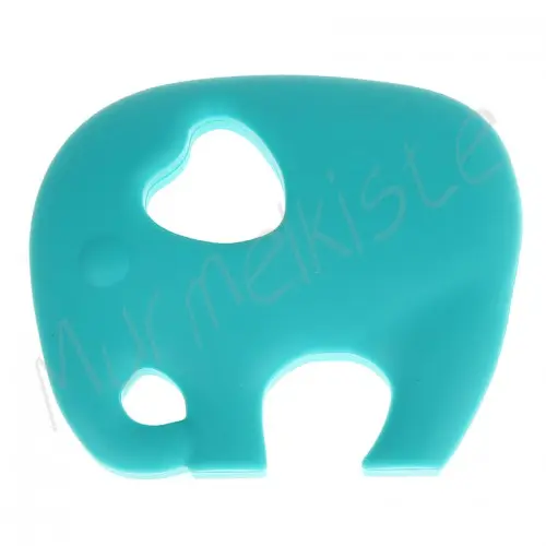 Teething ring elephant light turquoise 66 in stock 