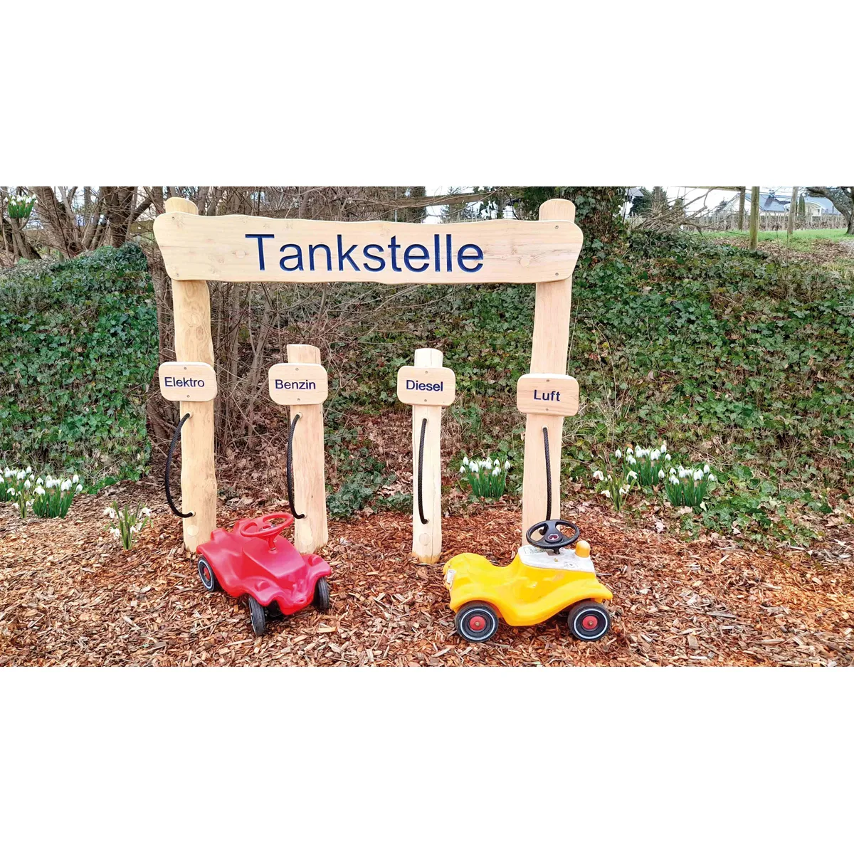 Spielzeugauto, Kaskade, Tankstelle, Garten-Spielset, Holzspielzeug, Kinderspielzeug, Wagen, Garten, Kraftfahrzeug, Tankstelle