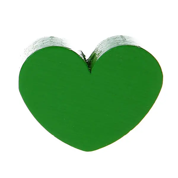 Motif bead shaped bead heart large green 450 in stock 