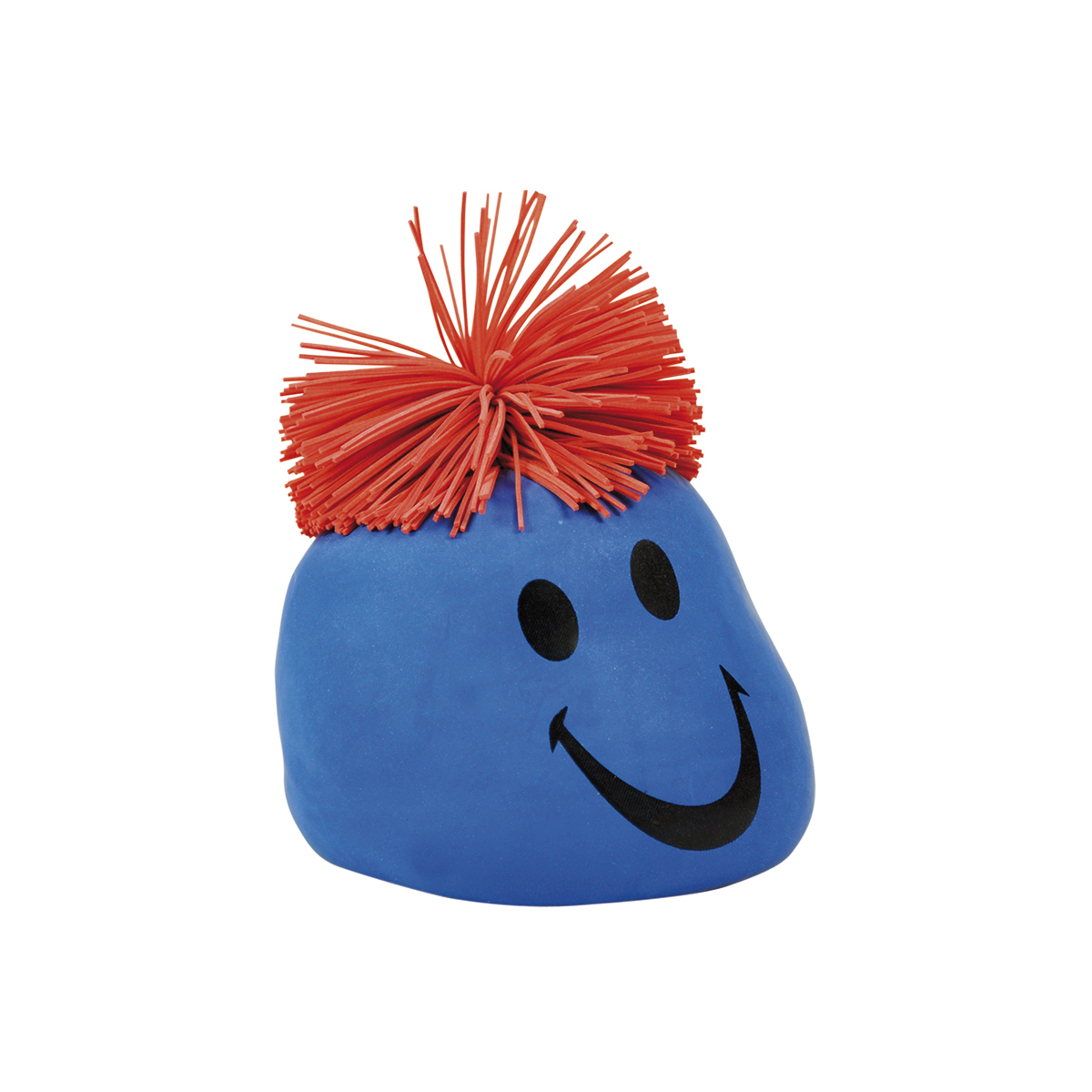 gummiball, blauer kissen, smiley, spielzeug, raspelhaar