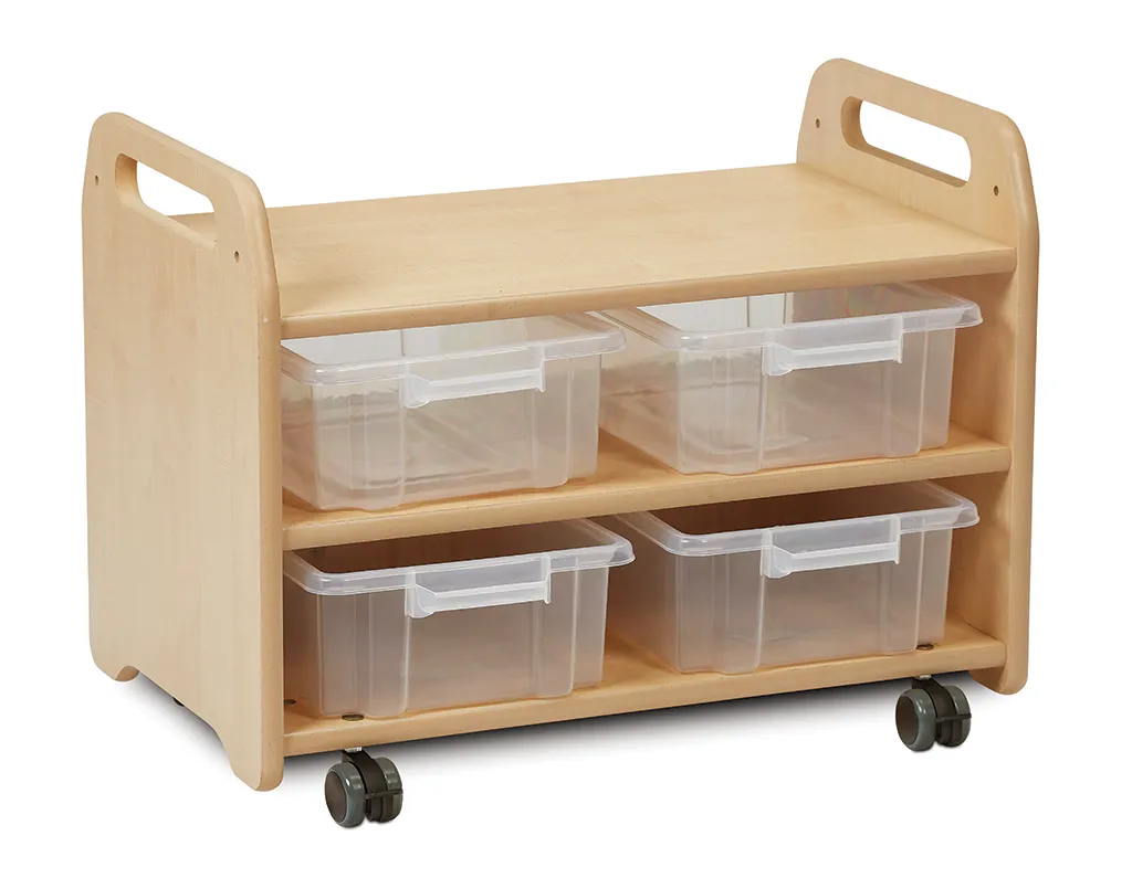 Holzkabine, Kästenwagen, Aufbewahrung, Plastikboxen, Rollbar, Holzküche, Rollwagen, Aufbewahrungswagen, Kistenboxen, Laufrollen