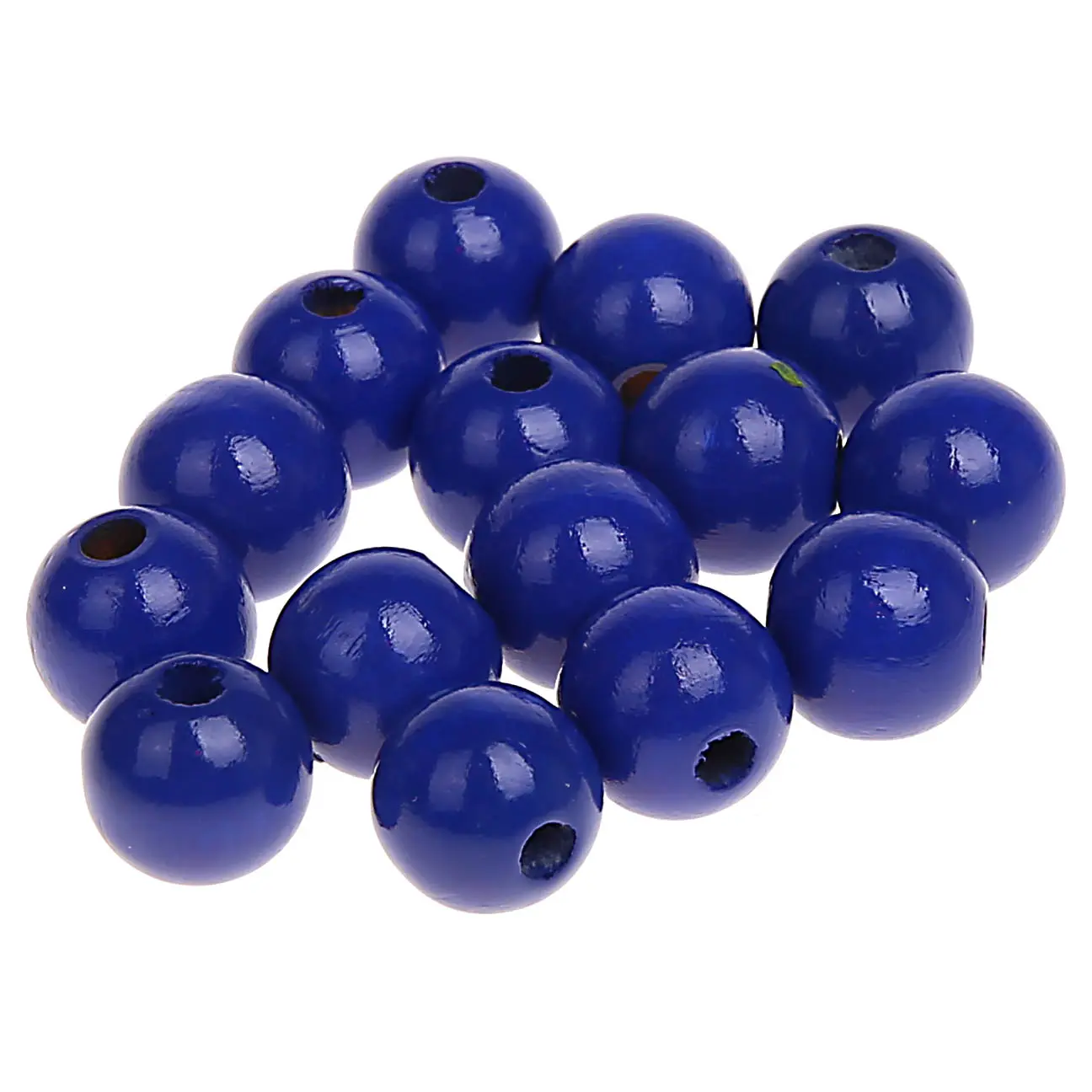 Wooden beads 10mm - 50 pieces dark blue 0 in stock 