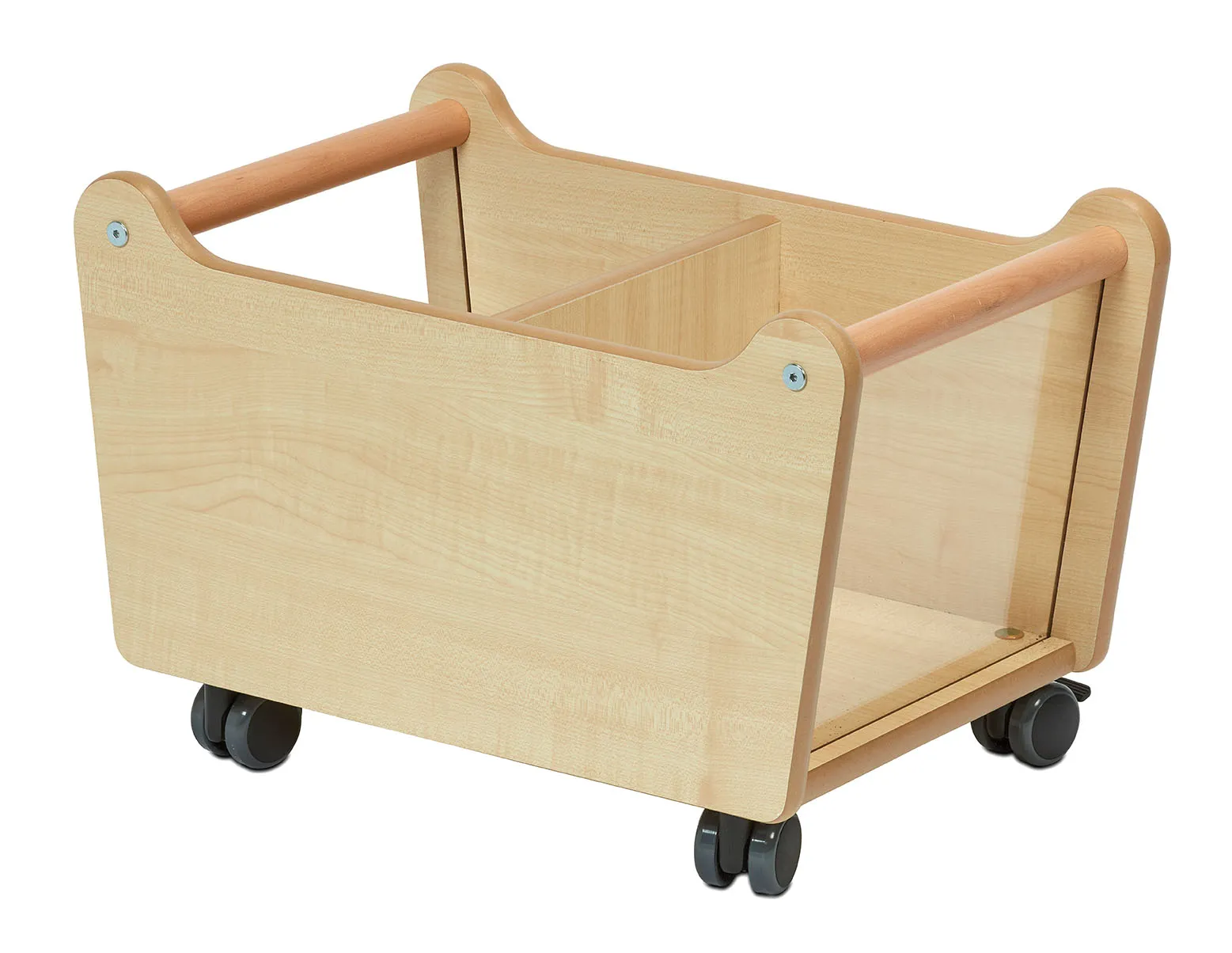 Holzkindergarderobe, Kinderwagenhalter, Rollwagen, Holz, Kleinteil-Trenner, Holzwagen, Kinderwagen, Aufbewahrung, Kofferwagen, Räder, Holzwagen, Kinderwagen, Aufbewahrung, Rollwagen, Schubladenloser Transportwagen