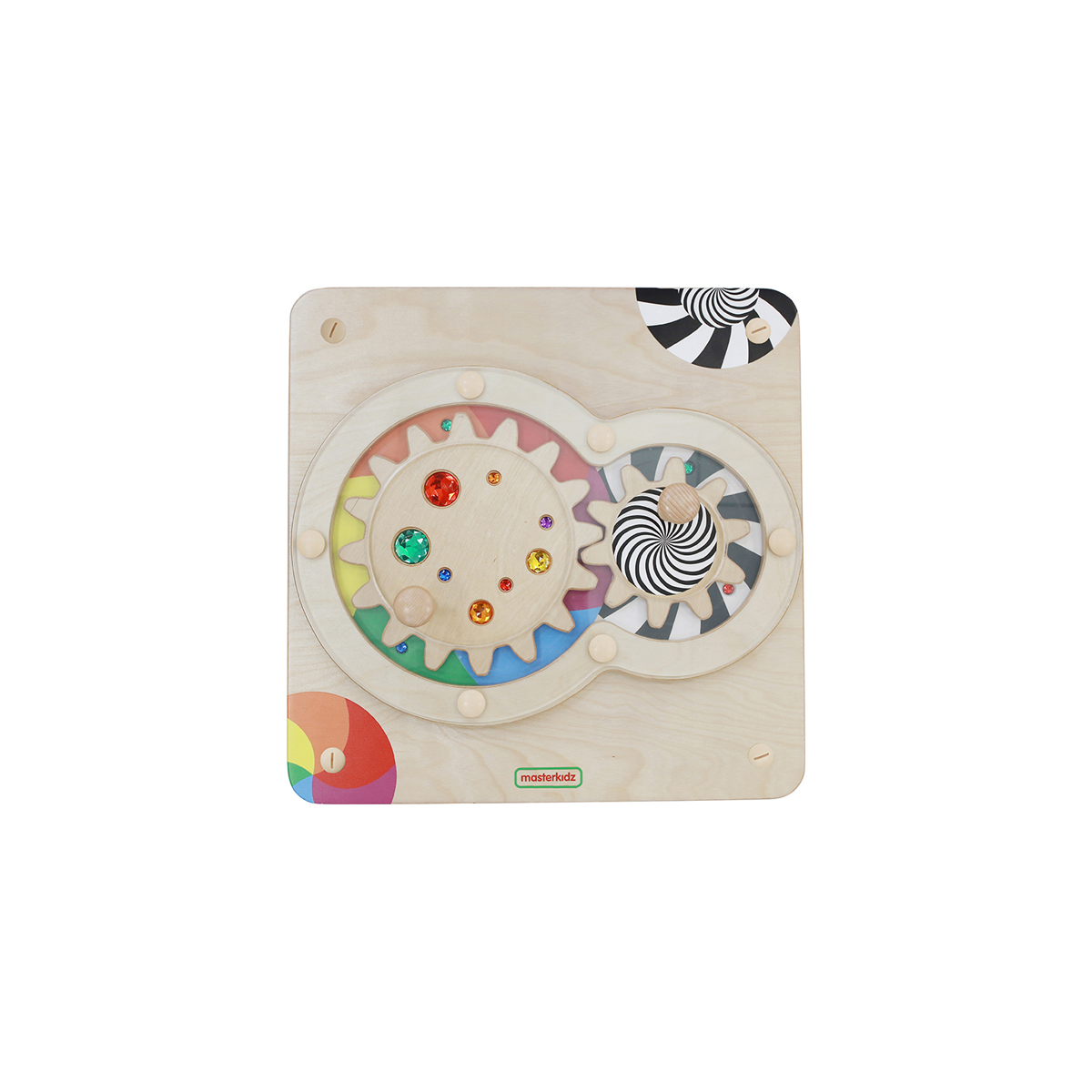 Holzpuzzle, Uhrwerk, Räder, Holzspielzeug, Kleine Perlen, Holzspielzeug, Kinderspielzeug, Zahnräder, Stimulativ, Regenbogenzahnräder
