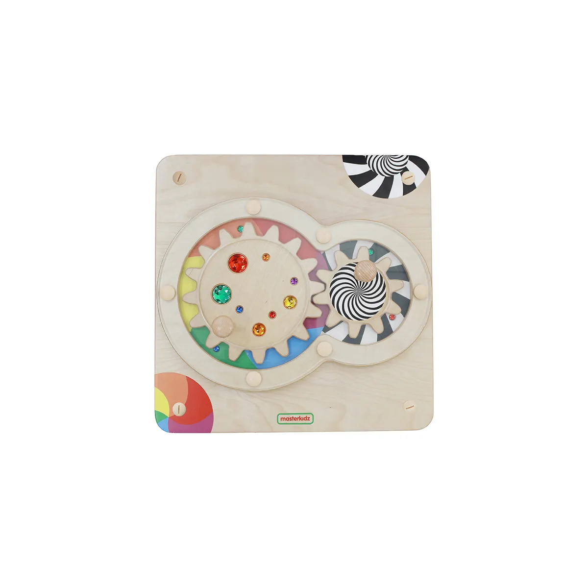 Holzpuzzle, Uhrwerk, Räder, Holzspielzeug, Kleine Perlen, Holzspielzeug, Kinderspielzeug, Zahnräder, Stimulativ, Regenbogenzahnräder