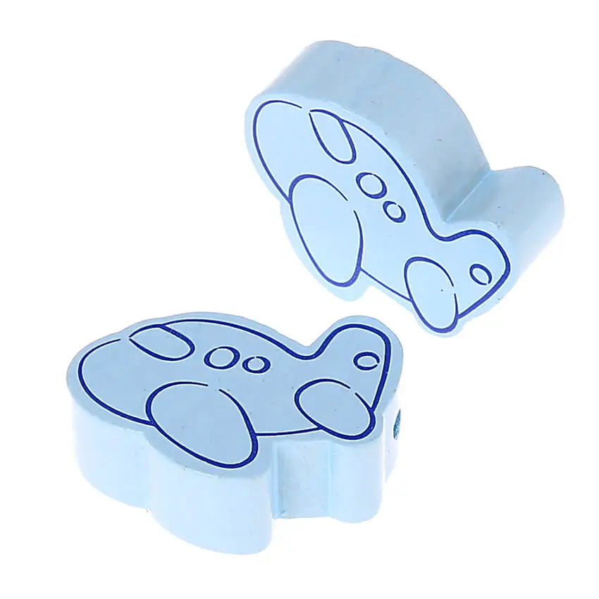 Airplane motif bead baby blue 397 in stock 