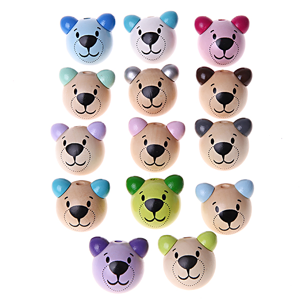 3D bear motif bead