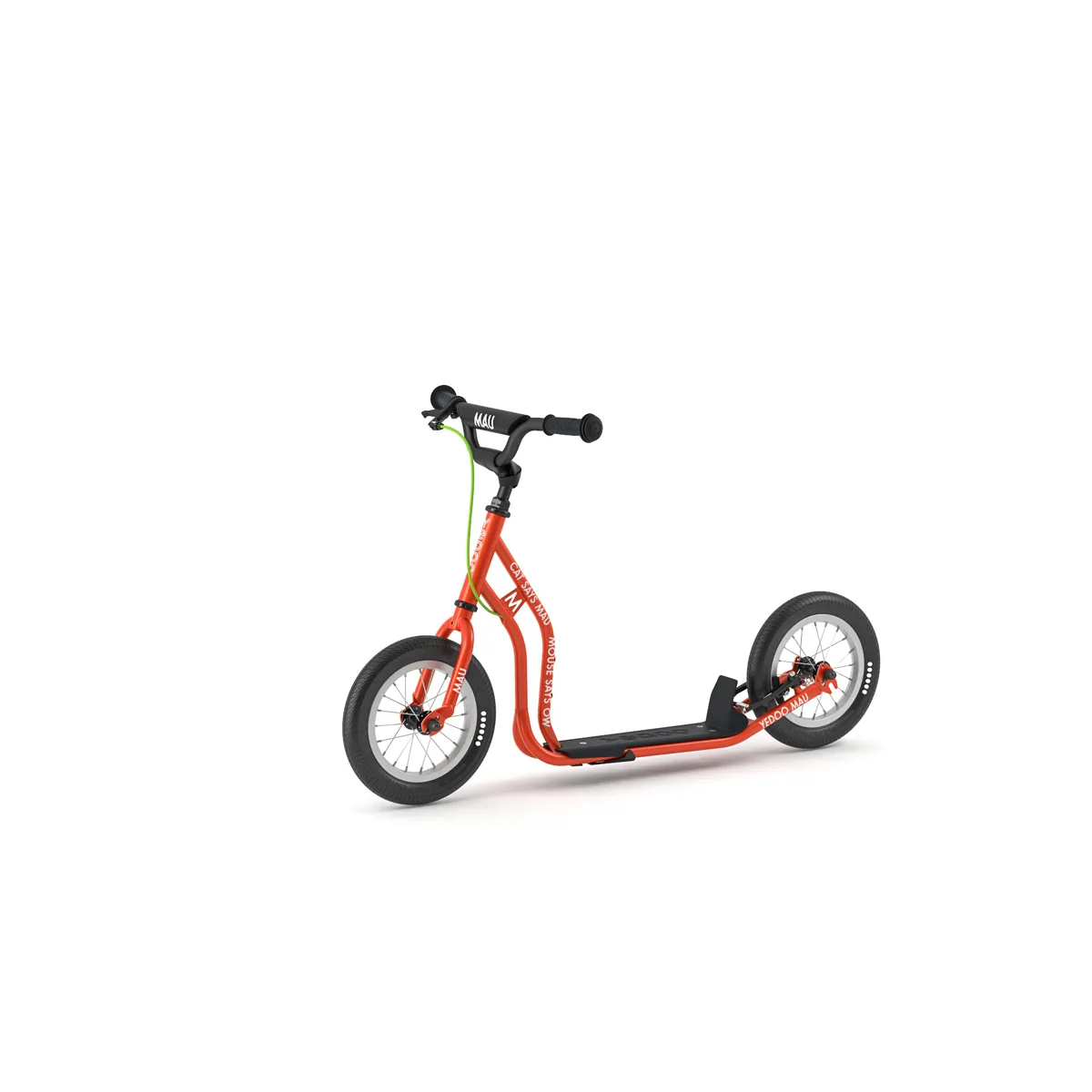 Tretroller, Scooter, Gebrauch, Rot, Gummi-Reifen, Tretroller, Scooter, Kinderroller, Laufrad, Rennradähnlich