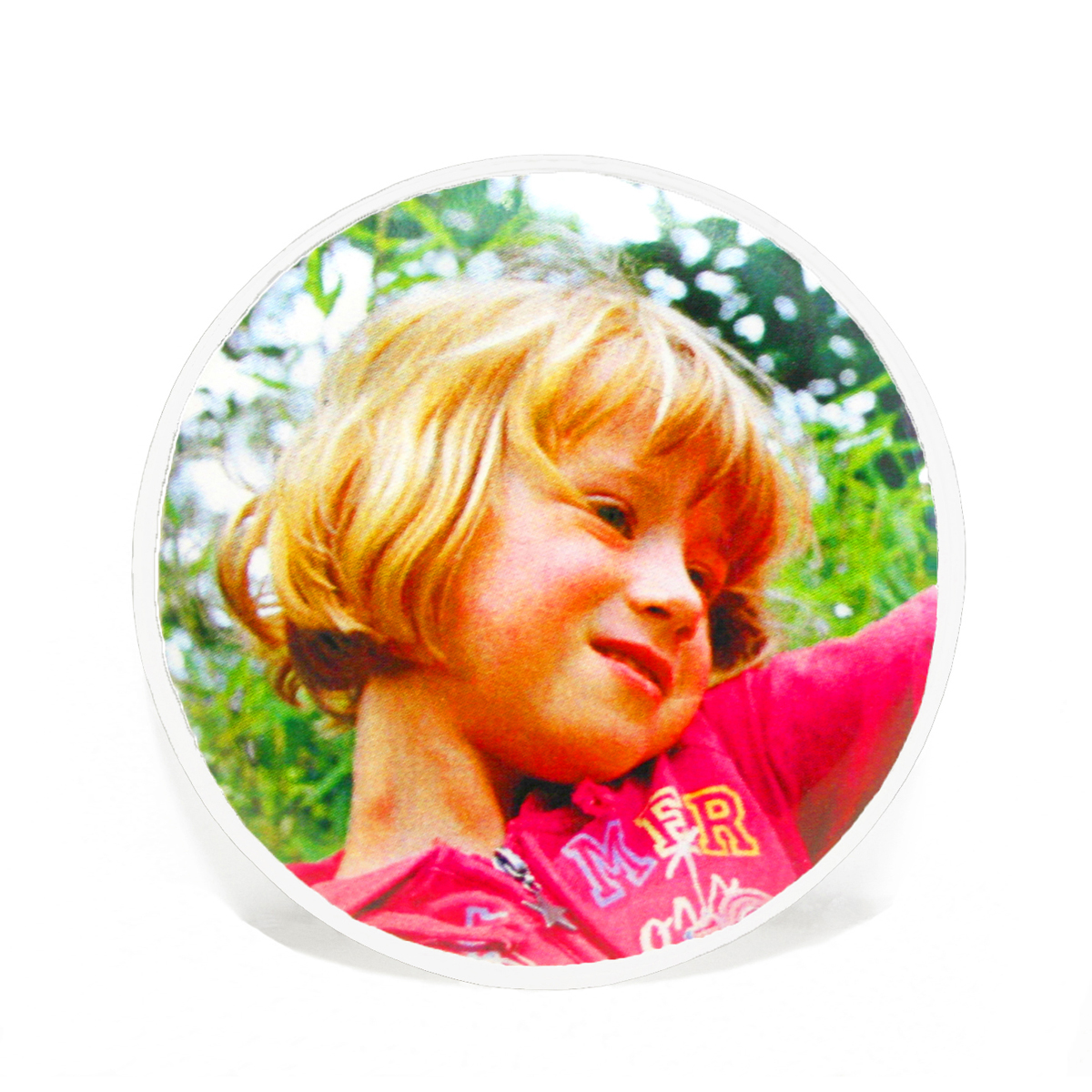 Kind, Porträt, Blond, Pinkes Hemd, Draußen