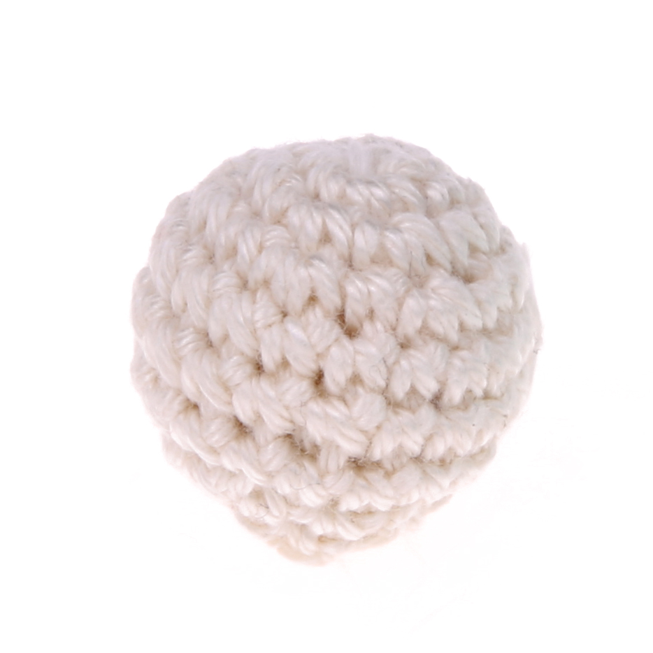 Häkelperle 25mm beige 0 auf Lager