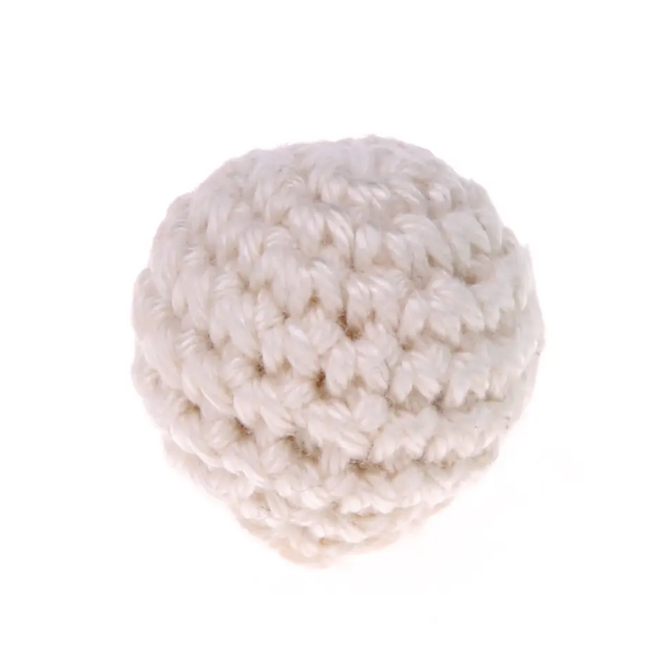 Crochet bead 25 mm beige 24 in stock 