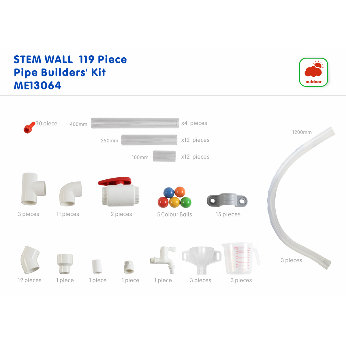 rohren, verbindungen, schlauch, kugeln, set