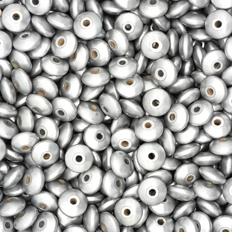 Wooden lenses 14mm - 50 pieces silver 64 in stock 